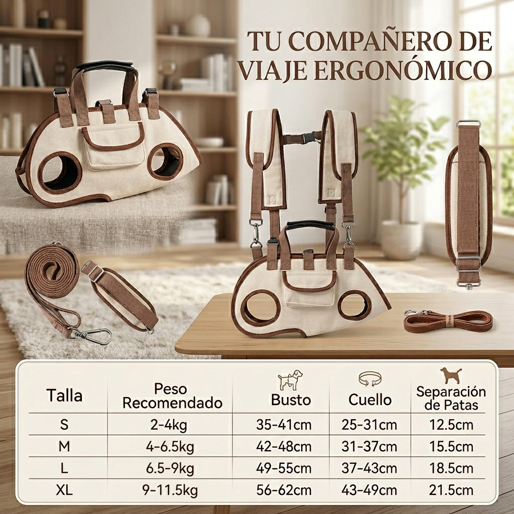 Bolso arnés para perros pequeños: súbelo en 1 segundo